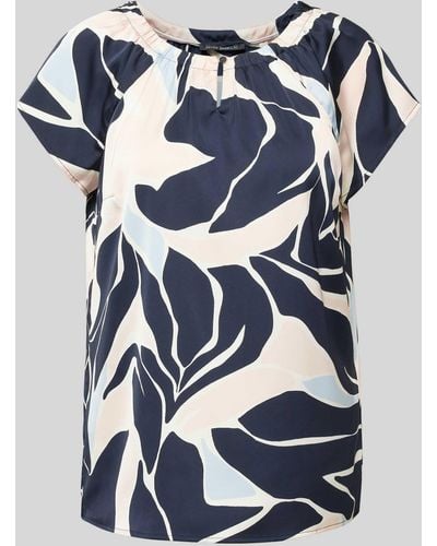 Betty Barclay Blouse Met All-over Motief - Blauw