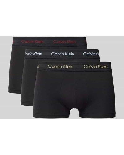 Calvin Klein Trunks mit elastischem Bund im 3er-Pack - Schwarz