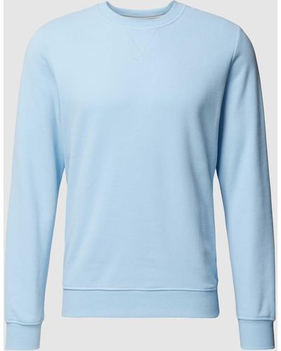 S.oliver Sweatshirt Met Labelopschrift - Blauw