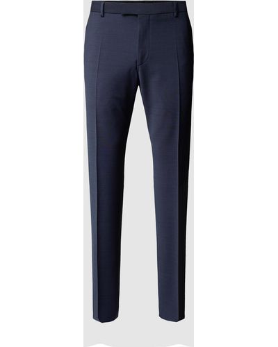 Strellson Slim Fit Anzughose mit Bügelfalten 'Flex Cross' - Blau