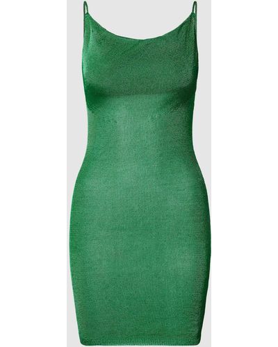 Bardot Mini-jurk Met Structuurmotief - Groen