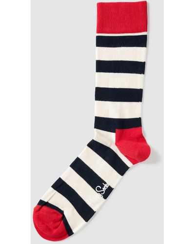 Happy Socks Sokken Met Streepmotief - Wit
