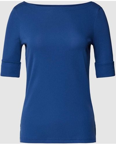 Lauren by Ralph Lauren T-Shirt mit U-Boot-Ausschnitt - Blau