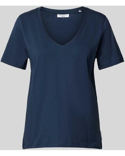 Marc O' Polo T-shirt Met V-hals - Blauw