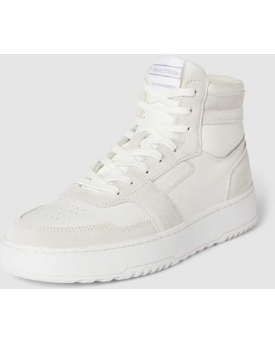 Marc O' Polo Sneakers Met Labeldetail - Wit