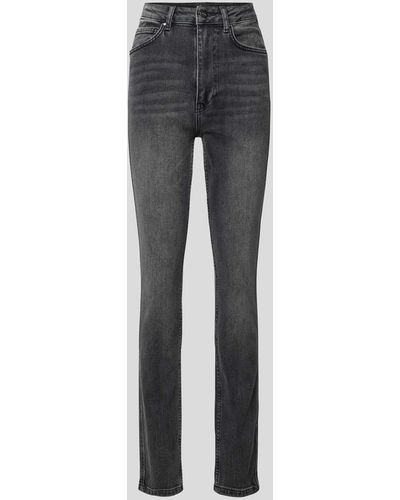 Anine Bing High Waist Jeans im Skinny Fit - Grau