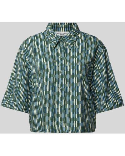 Marc O' Polo Blouse Met All-over Print - Groen