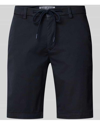 M·a·c Regular Fit Shorts mit Tunnelzug - Blau