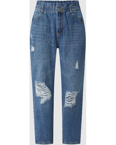 ONLY Loose Fit Jeans mit Viskose-Anteil Modell 'Lova' - Blau