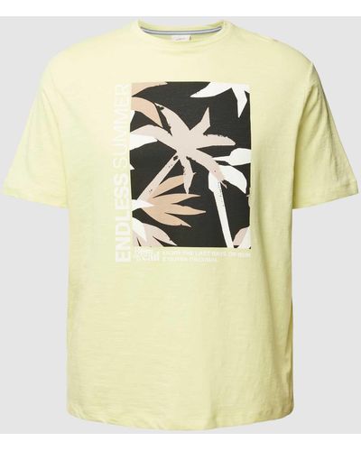 S.oliver T-shirt Van Katoen Met Motiefprint - Meerkleurig