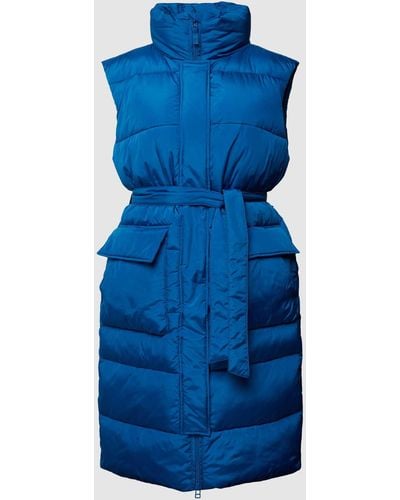 Marc O' Polo Gilet Met Labelpatch - Blauw