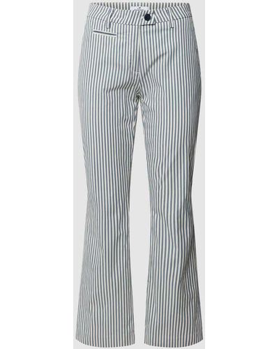 Mason's Hose mit Streifenmuster Modell 'NEW YORK' - Grau