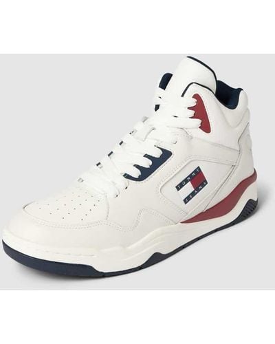 Tommy Hilfiger High Top Sneaker mit Label-Detail Modell 'BASKET' - Weiß