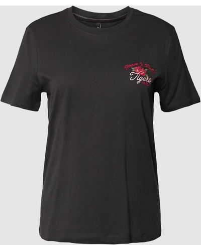 ONLY T-shirt Met Motiefprint - Zwart