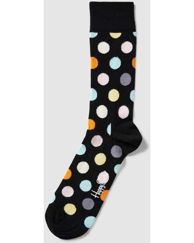 Happy Socks Socken mit Allover-Muster Modell 'Big Dot' - Schwarz