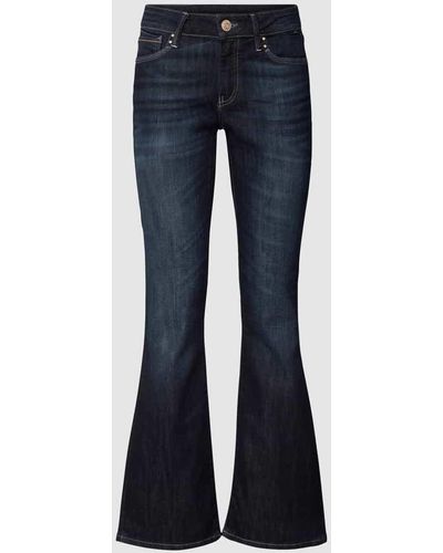 Mavi Bootcut Mid Waist Jeans aus Baumwollmischung Modell 'Bella' - Blau