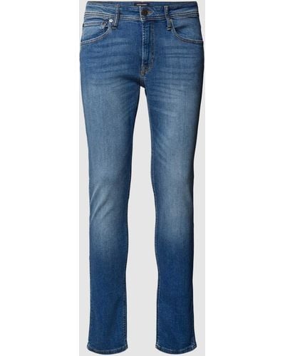 Jack & Jones Skinny Fit Jeans Met Steekzakken - Blauw