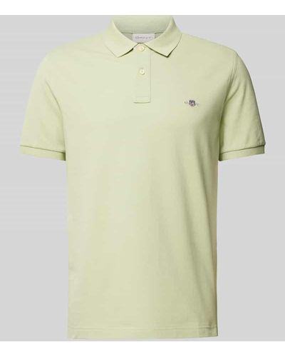 GANT Regular Fit Poloshirt mit Label-Stitching Modell 'SHIELD' - Grün