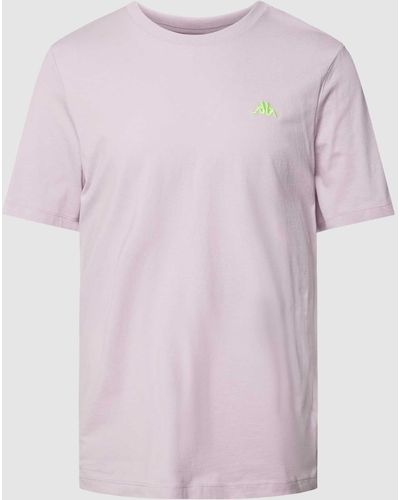 Kappa T-shirt Met Labelstitching - Roze