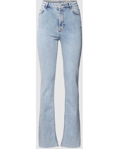 Review Skinny Fit Jeans im Used-Look - Blau