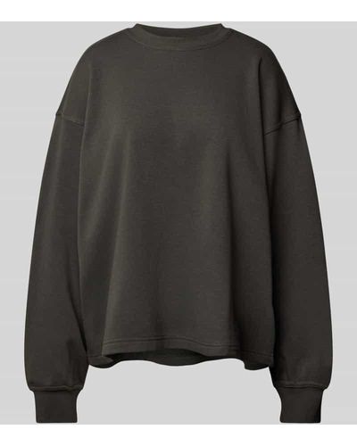 Weekday Boxy Fit Sweatshirt mit überschnittenen Schultern - Schwarz
