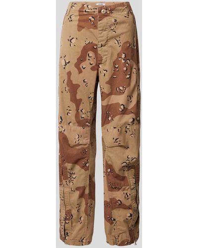RE/DONE Cargohose mit Camouflage-Muster - Natur
