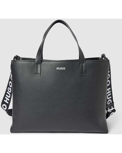 HUGO Handtasche in unifarbenem Design - Schwarz