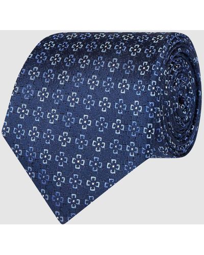 Eterna Krawatte aus reiner Seide (7,5 cm) - Blau