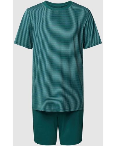 Schiesser Pyjama Met Stretch - Groen