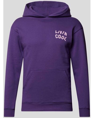 LIVINCOOL Hoodie mit Brand-Detail - Lila