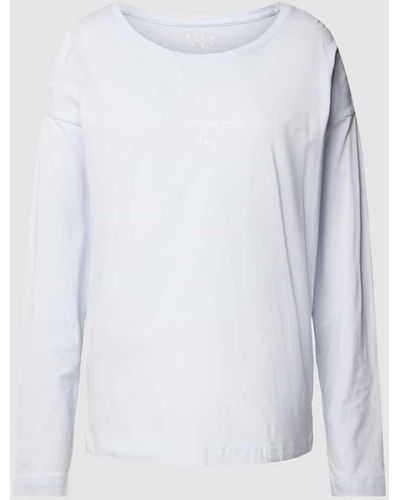 Lascana Pyjama-Oberteil mit Statement-Print Modell 'Cozy Dreams' - Weiß