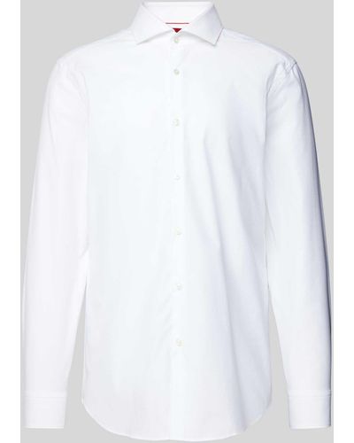 HUGO Zakelijk Overhemd Met Knoopsluiting - Wit