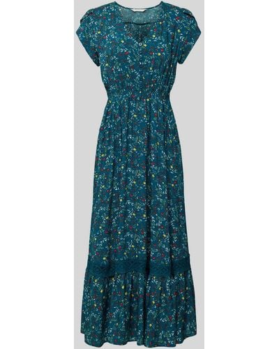 Apricot Midi-jurk Met All-over Print - Blauw
