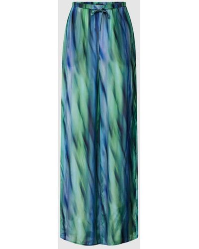 Armani Exchange Wide Leg Stoffhose im Allover-Design - Blau