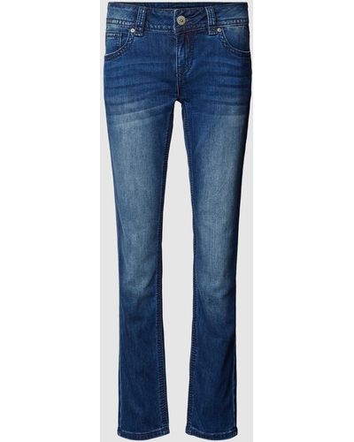 Blue Monkey Slim Fit Jeans im 5-Pocket-Design Modell 'LUNA' - Blau