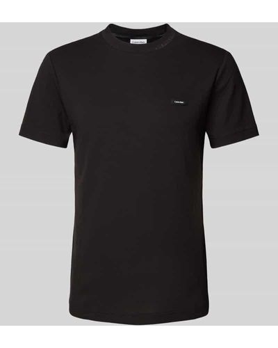 Calvin Klein T-Shirt mit Label-Detail - Schwarz