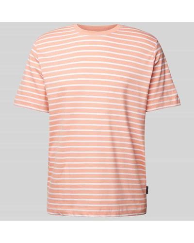 Tom Tailor T-Shirt mit Streifenmuster - Pink