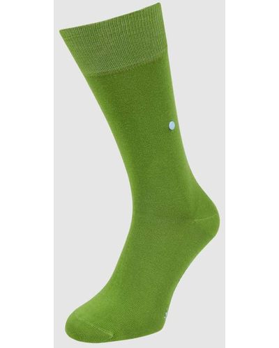 Burlington Socken mit Label-Print Modell 'Lord' - Grün