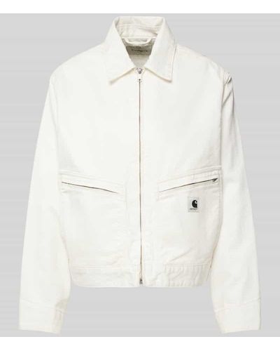 Carhartt Jacke mit Reißverschluss Modell 'NORRIS' - Weiß