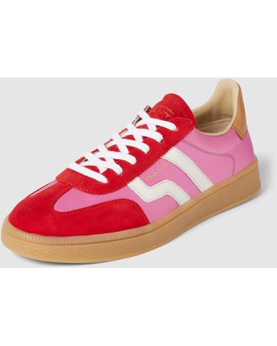 GANT Sneaker aus Leder-Mix Modell 'Cuzima' - Rot