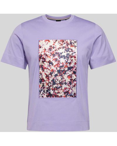 BOSS T-Shirt mit Motiv-Print - Lila