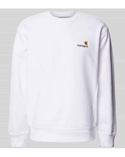 Carhartt Sweatshirt mit Label-Stitching - Weiß