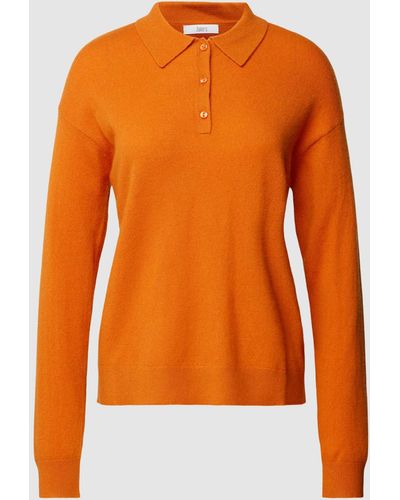 Jake*s Gebreide Pullover Met Polokraag - Oranje