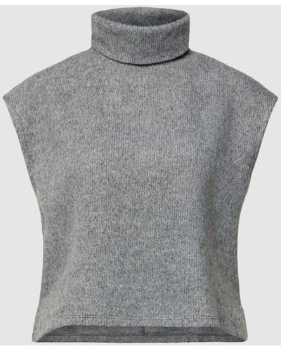 Vero Moda Strickshirt mit Rollkragen Modell 'BLIS' - Grau