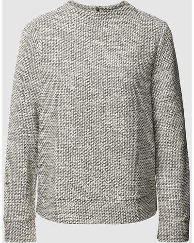 s.Oliver BLACK LABEL Pullover Met Opstaande Kraag En Ritssluiting Aan De Achterkant - Grijs