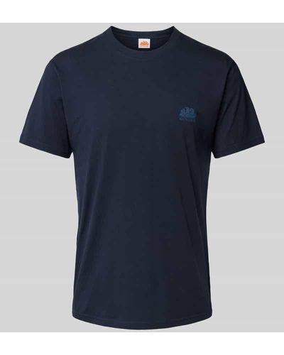 Sundek T-Shirt mit Label-Print - Blau