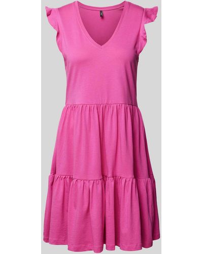 ONLY Mini-jurk Met V-hals - Roze