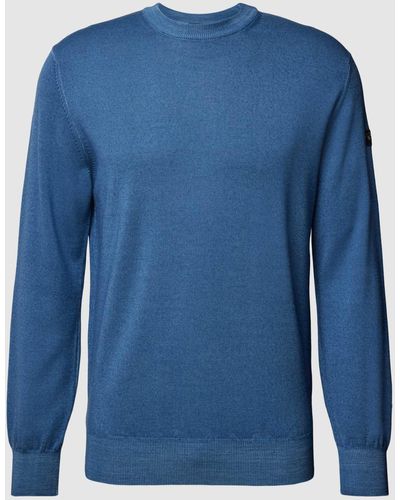 Paul & Shark Sweatshirt Van Lanawol Met Labelpatch - Blauw