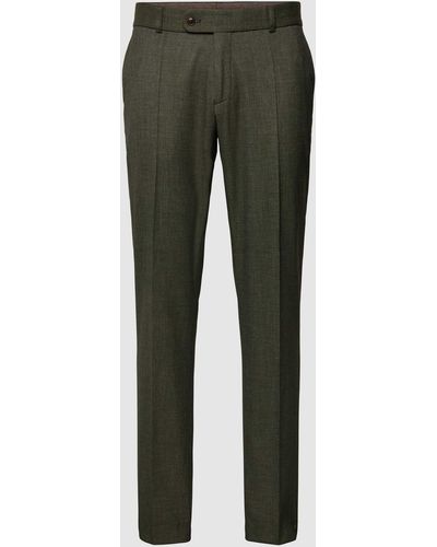 Carl Gross Regular Fit Anzughose mit Bügelfalte Modell 'Tomte' - Grün