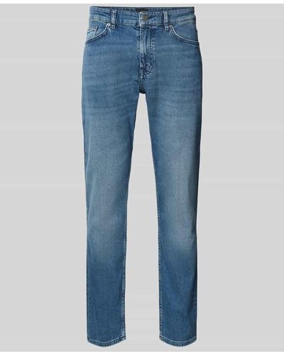 BOSS Regular Fit Jeans im 5-Pocket-Design - Blau